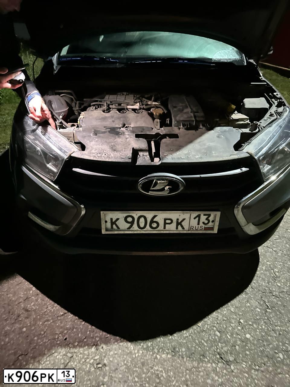 Фото автомобиля LADA VESTA, 2017 — госномер К906РК13. Цвет: СЕРО-ГОЛУБОЙ