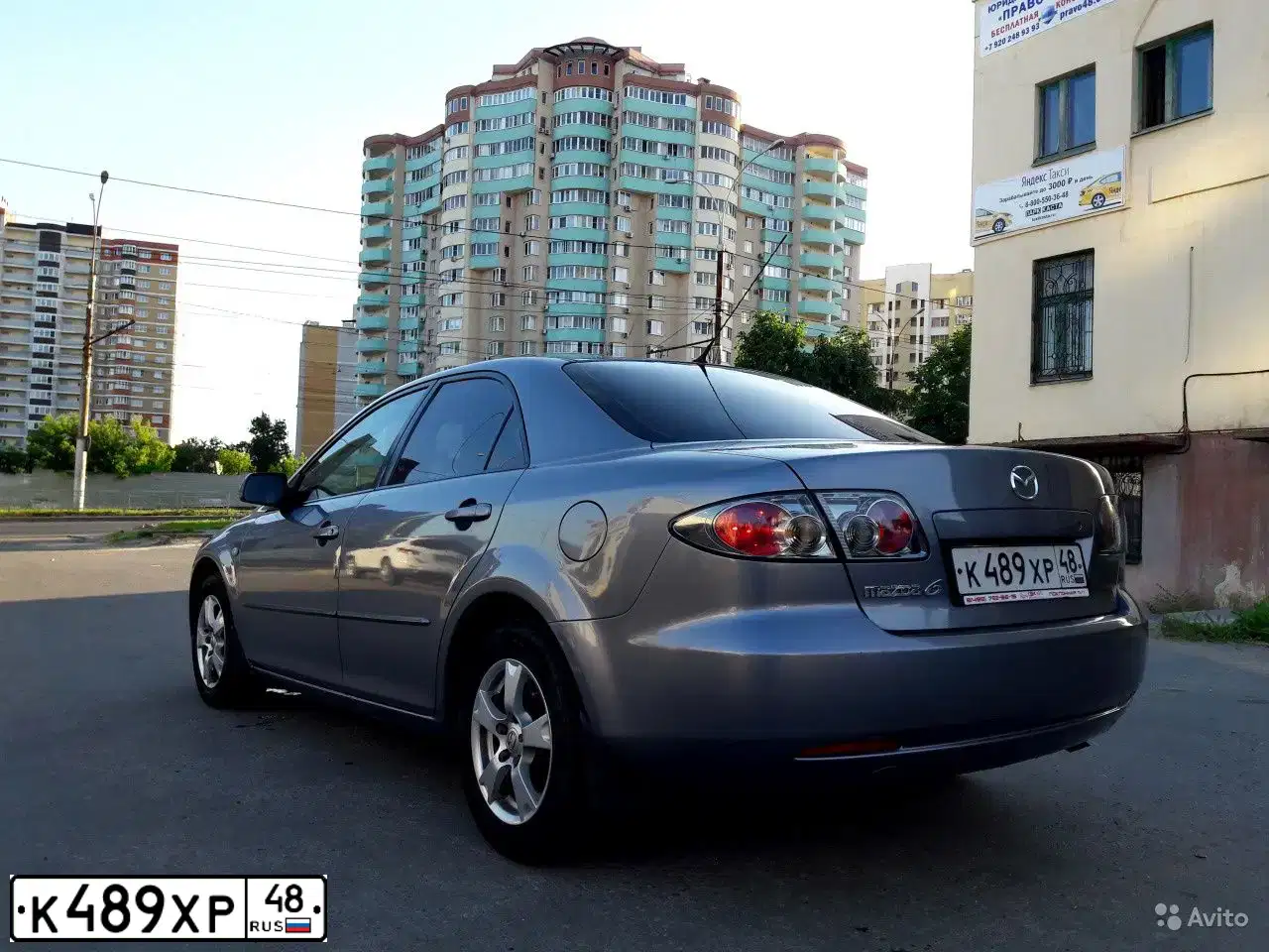 Фото автомобиля MAZDA 6, 2006 — госномер К489ХР48. Цвет: СЕРЫЙ