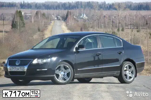 Фото автомобиля VOLKSWAGEN PASSAT, 2008 — госномер К717ОМ152. Цвет: ЧЕРНЫЙ
