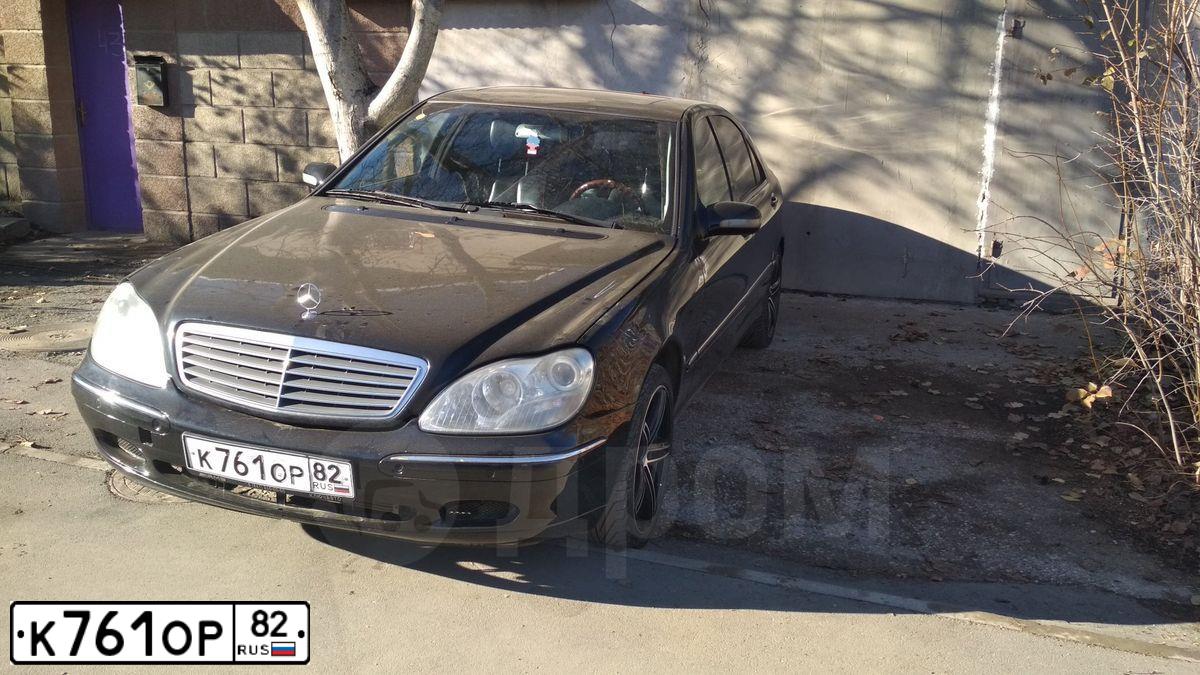 Фото автомобиля MERCEDES S-KLASSE, 2000 — госномер М832ВТ82. Цвет: ЧЕРНЫЙ