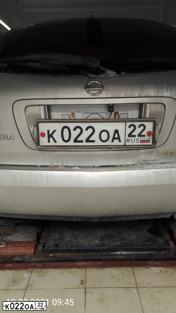 Фото автомобиля NISSAN PRIMERA, 2001 — госномер В450АУ122