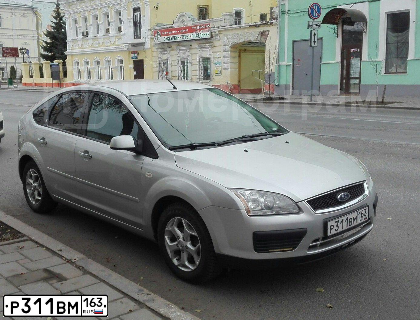 Фото автомобиля FORD FOCUS, 2007 — госномер Р311ВМ163. Цвет: Серебристый