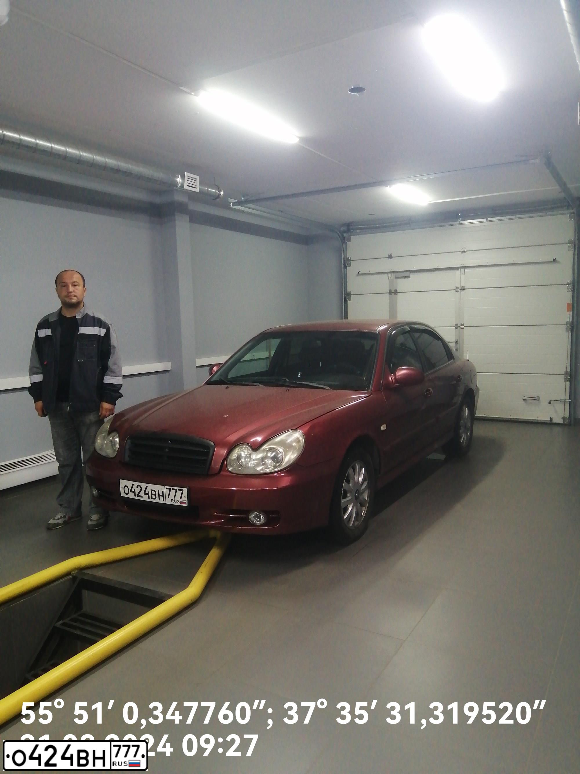 Фото автомобиля TAGAZ SONATA, 2005 — госномер О337ТО797. Цвет: КРАСНЫЙ