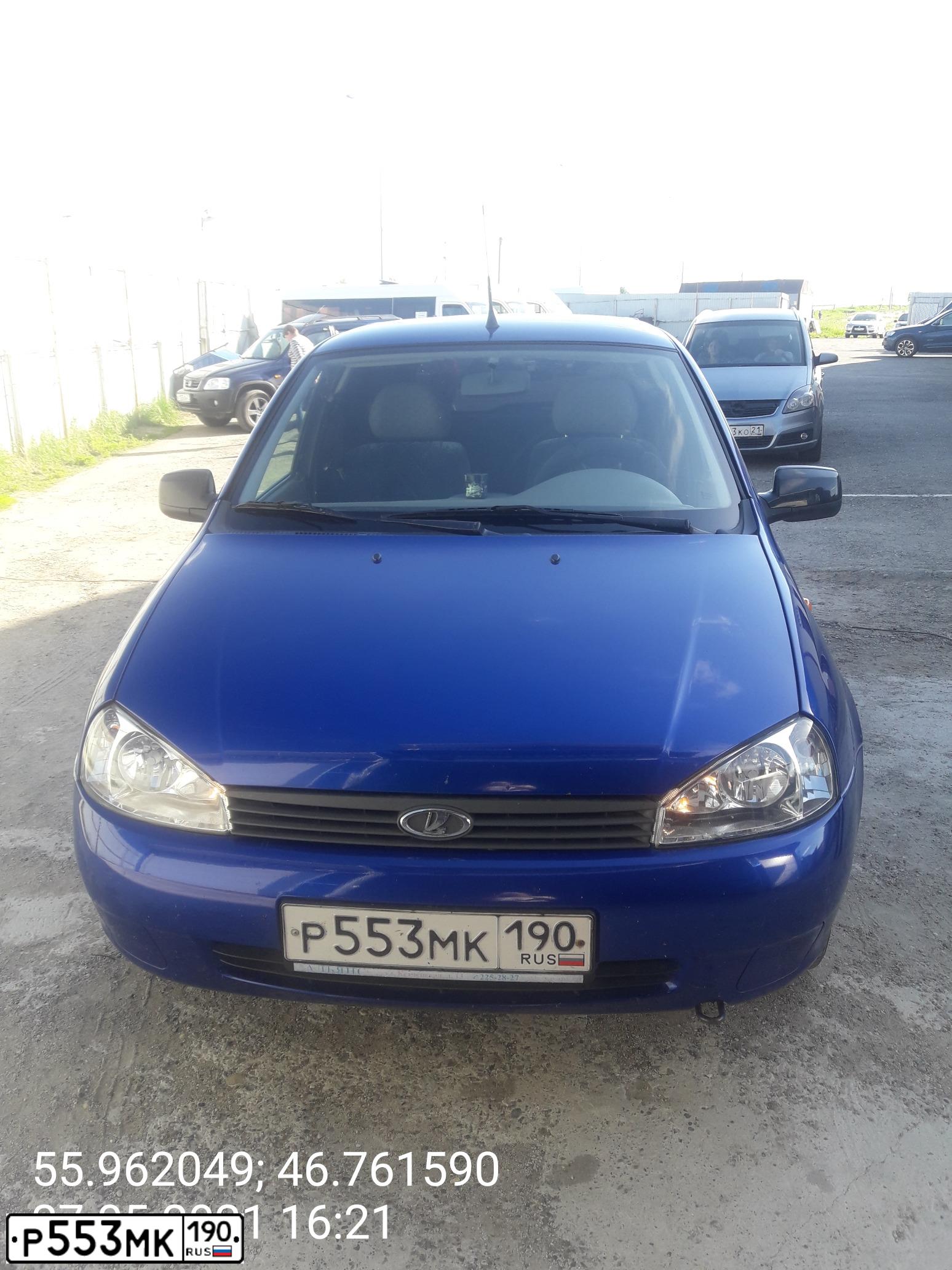 Фото автомобиля LADA KALINA, 2010 — госномер Т350ОТ58. Цвет: синий