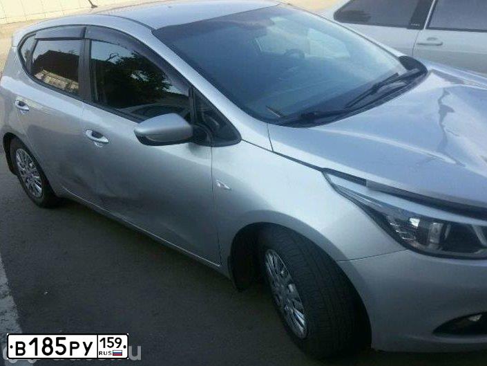 Фото автомобиля KIA CEE'D, 2013 — госномер В185РУ159. Цвет: ПЕРЛАМ. СЕРЕБРИСТЫЙ