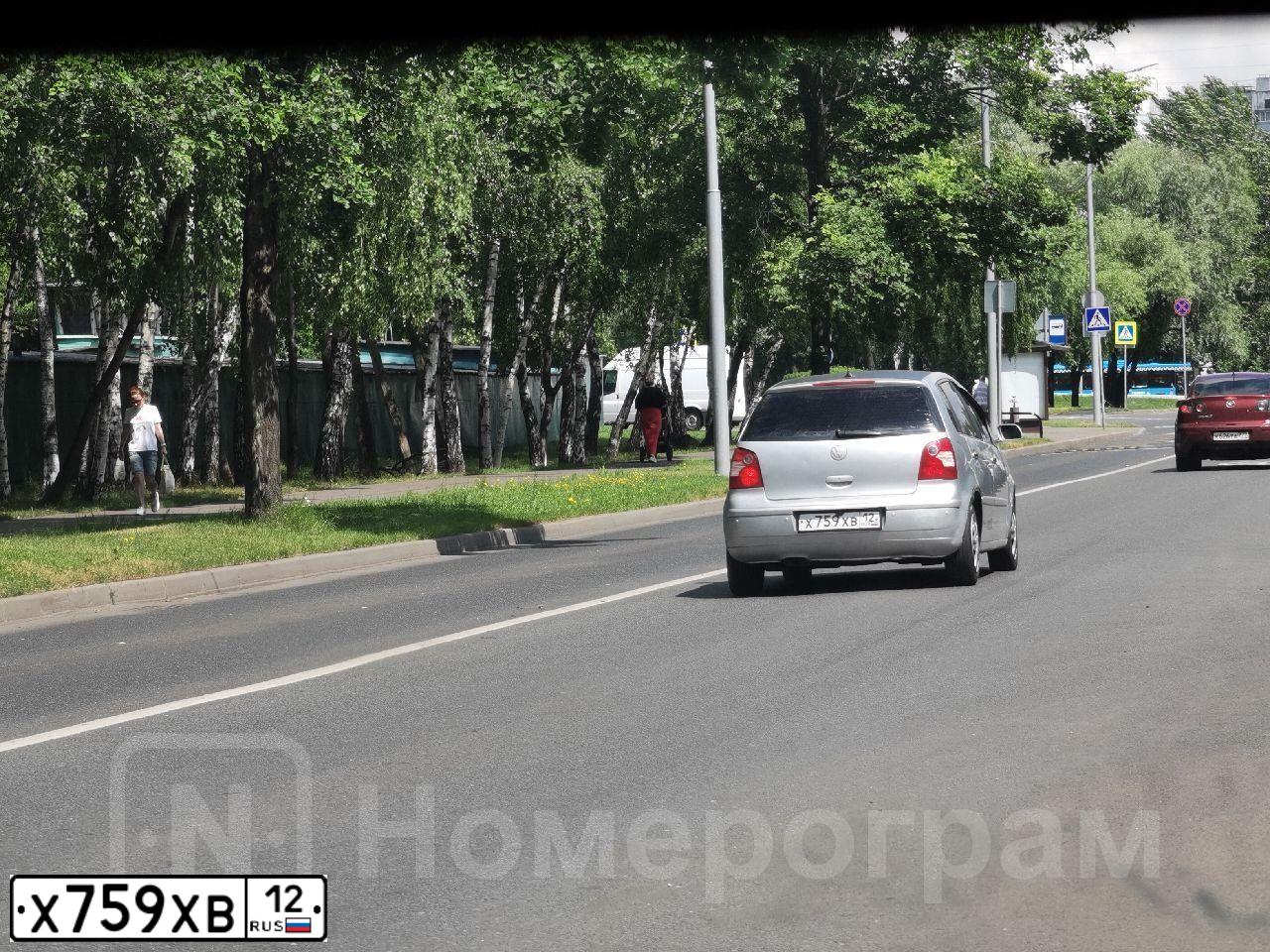 Фото автомобиля VOLKSWAGEN POLO, 2003 — госномер Х759ХВ12. Цвет: ЧЕРНЫЙ