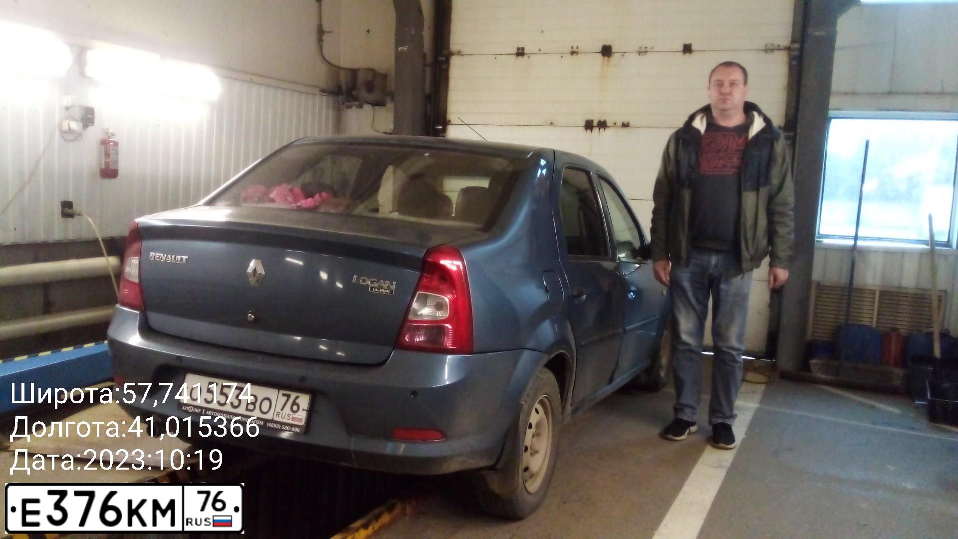 Фото автомобиля RENAULT LOGAN, 2010 — госномер Р259АМ44