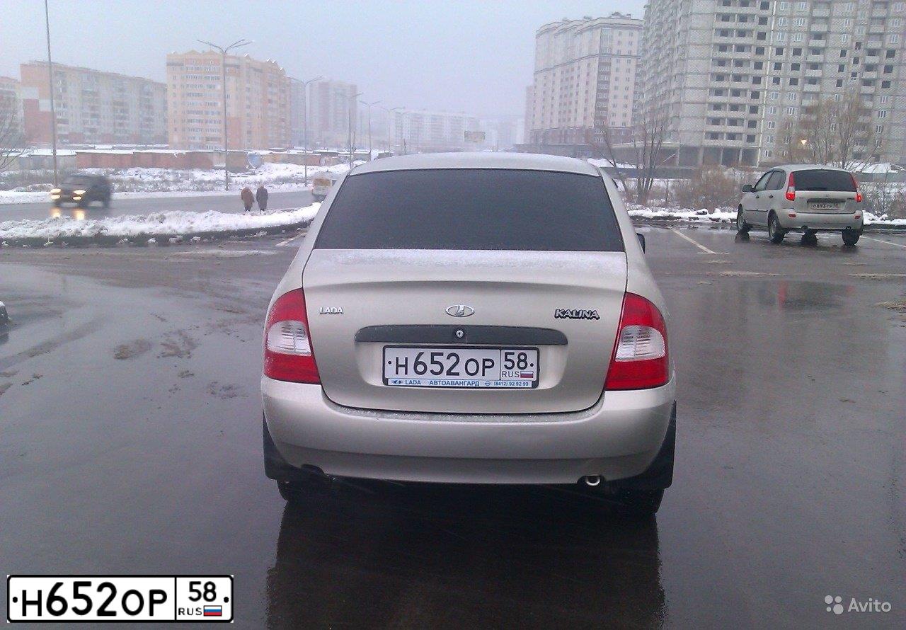Фото автомобиля LADA 1118 KALINA, 2011 — госномер Н652ОР58. Цвет: БЕЛО-ЖЕЛТЫЙ ПЕРЛАМУТРОВЫЙ