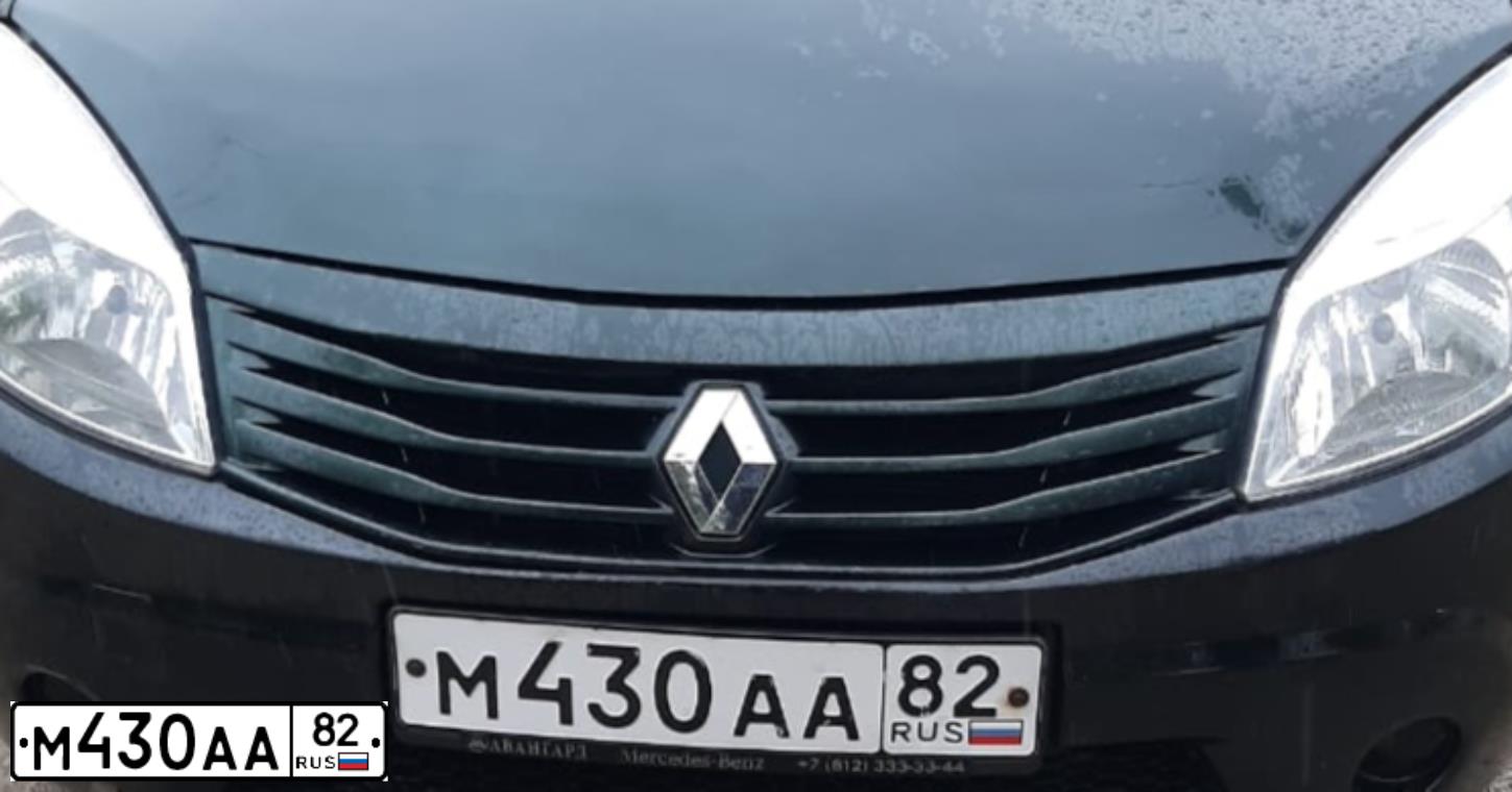 Фото автомобиля RENAULT SANDERO, 2011 — госномер В596СХ147. Цвет: ЧЕРНЫЙ