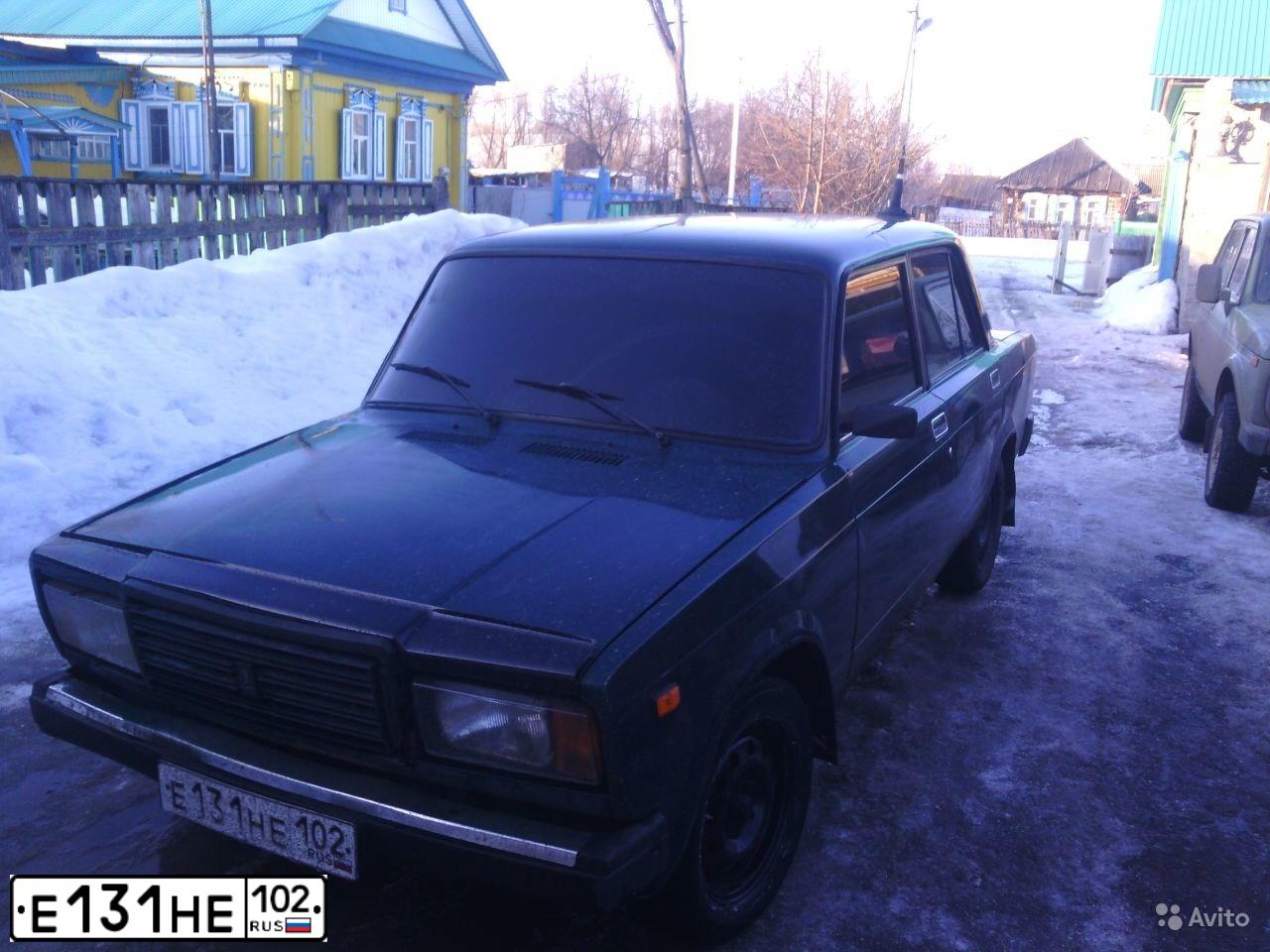 Фото автомобиля LADA 2107, 2008 — госномер Е131НЕ102. Цвет: Темно-зеленый