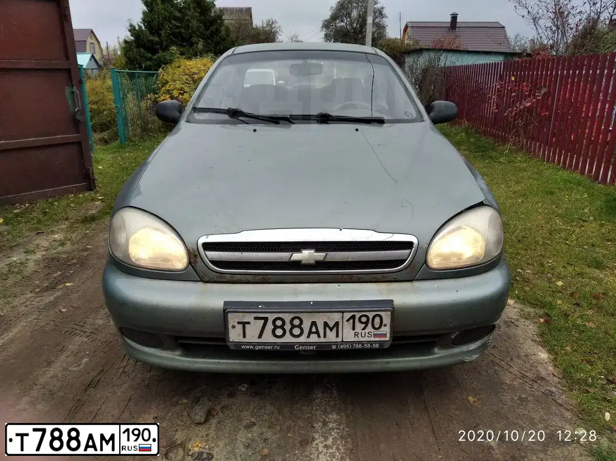 Фото автомобиля ШЕВРОЛЕ ЛАНОС, 2007 — госномер М735ХК73. Цвет: ОЛИВКОВЫЙ