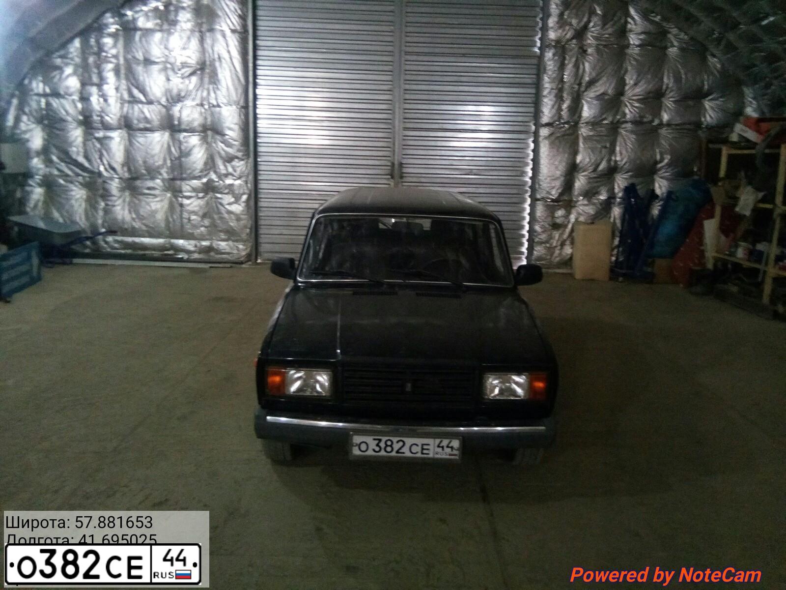 Фото автомобиля LADA 2104, 2012 — госномер О382СЕ44. Цвет: ЧЕРНЫЙ