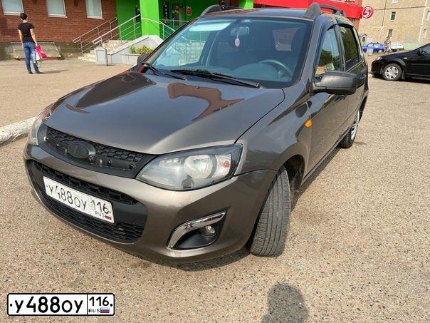 Фото автомобиля LADA 2192 KALINA, 2015 — госномер В149ХТ18. Цвет: Золотисто-коричневый