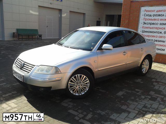 Фото автомобиля VOLKSWAGEN PASSAT, 2002 — госномер М957ТН46. Цвет: СЕРЕБРИСТЫЙ