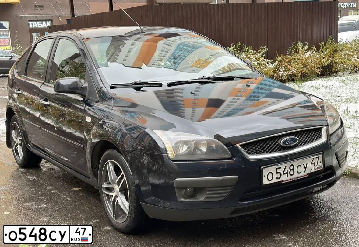 Фото автомобиля FORD FOCUS, 2007 — госномер К483СВ147. Цвет: Темно-синий