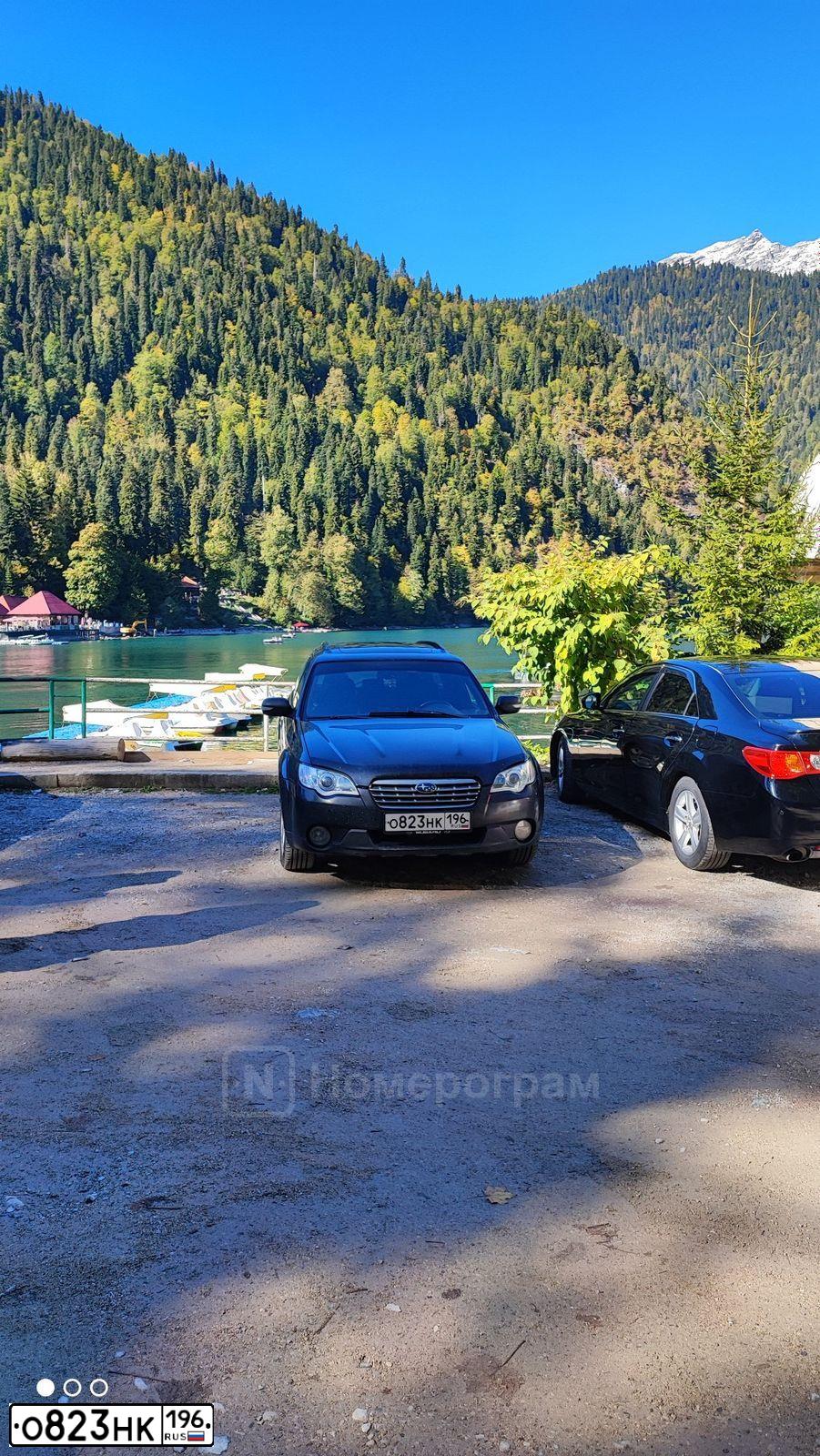 Фото автомобиля SUBARU OUTBACK, 2007 — госномер Т250РТ96. Цвет: ЧЕРНЫЙ
