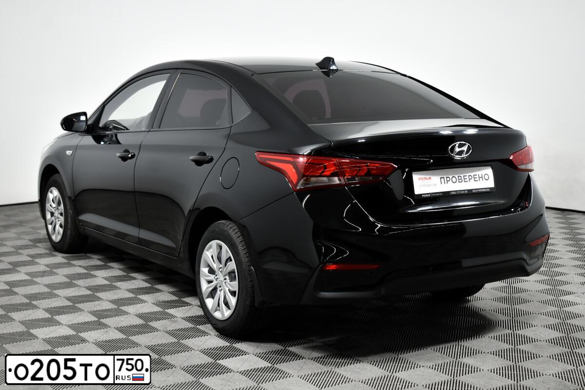 Фото автомобиля HYUNDAI SOLARIS, 2018 — госномер У061ТТ71. Цвет: ЧЕРНЫЙ