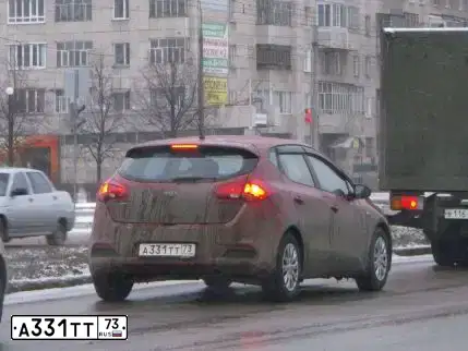 Фото автомобиля KIA CEE'D, 2012 — госномер А331ТТ73. Цвет: Красный