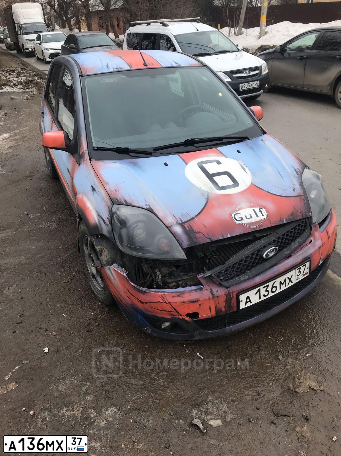 Фото автомобиля FORD FIESTA / ASPIRE, 2007 — госномер О727ТР33. Цвет: ОРАНЖЕВЫЙ