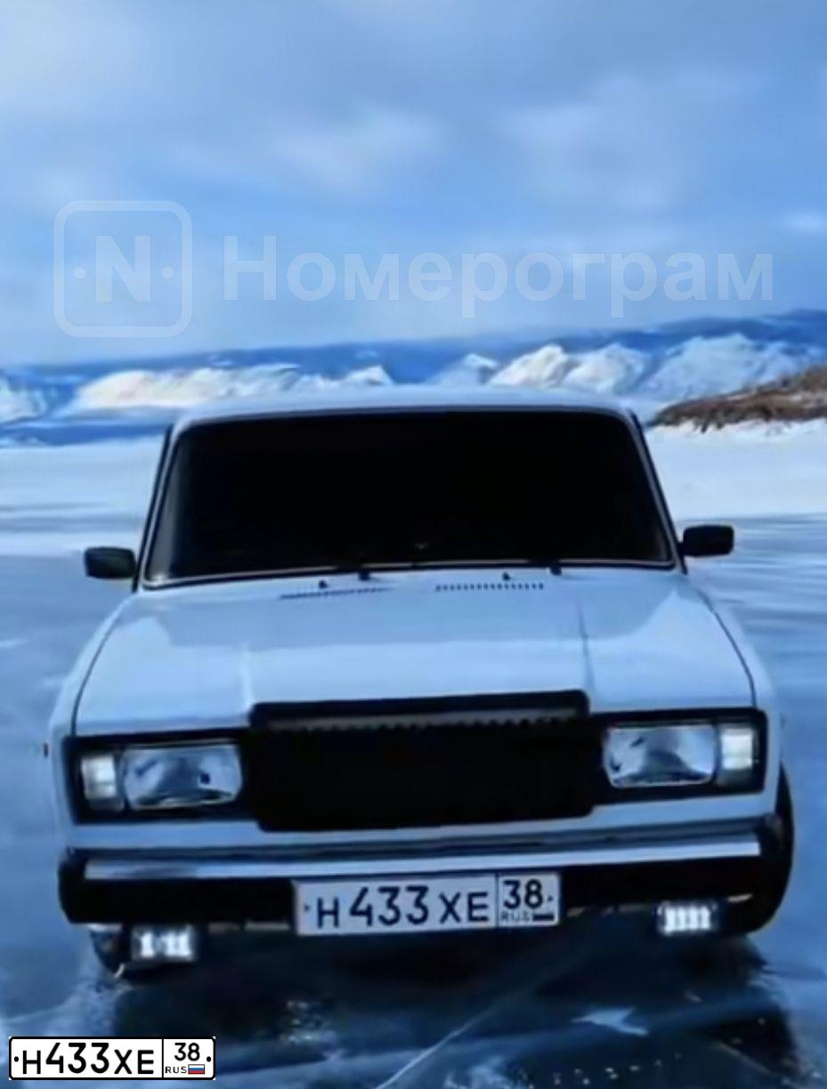 Фото автомобиля LADA 2107 LADA, 2012 — госномер Н433ХЕ38. Цвет: Белый