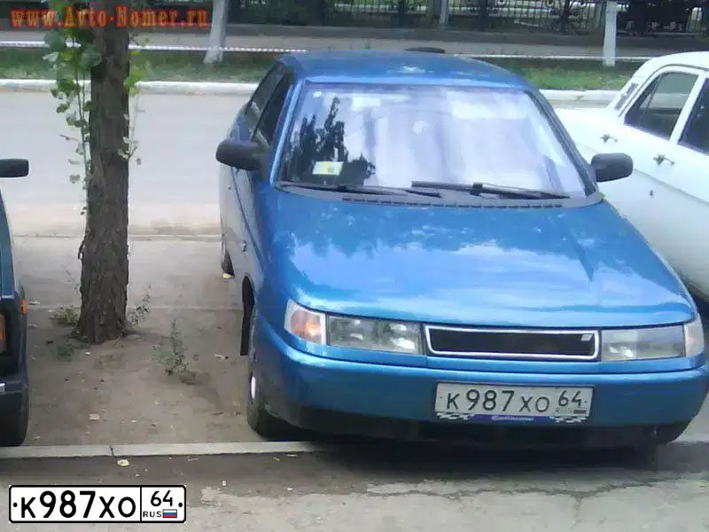 Фото автомобиля LADA 2110, 1997 — госномер К987ХО64. Цвет: ПЕРЛАМУТРОВО СИНИЙ