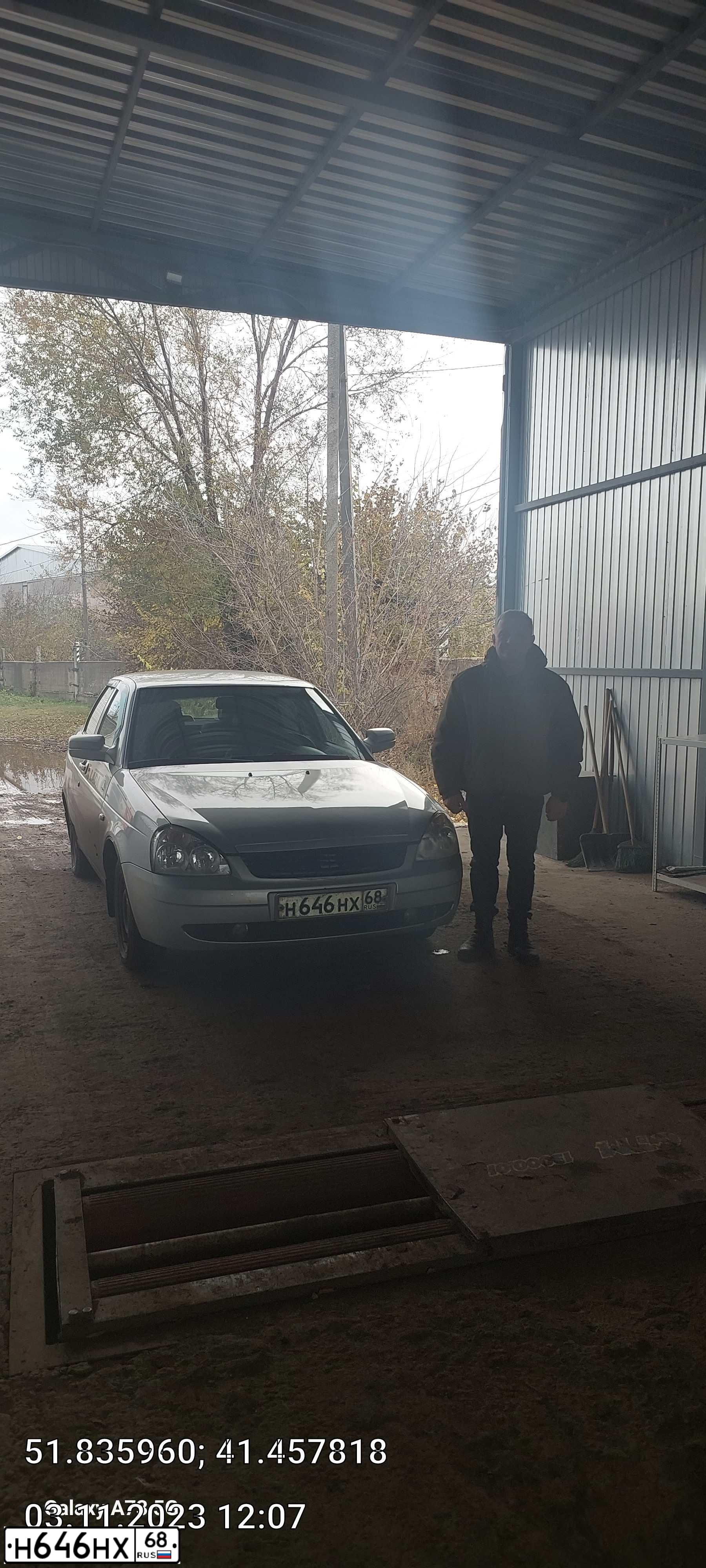 Фото автомобиля LADA 2170 PRIORA, 2009 — госномер К051УУ68. Цвет: Светло-Серебристый металлик