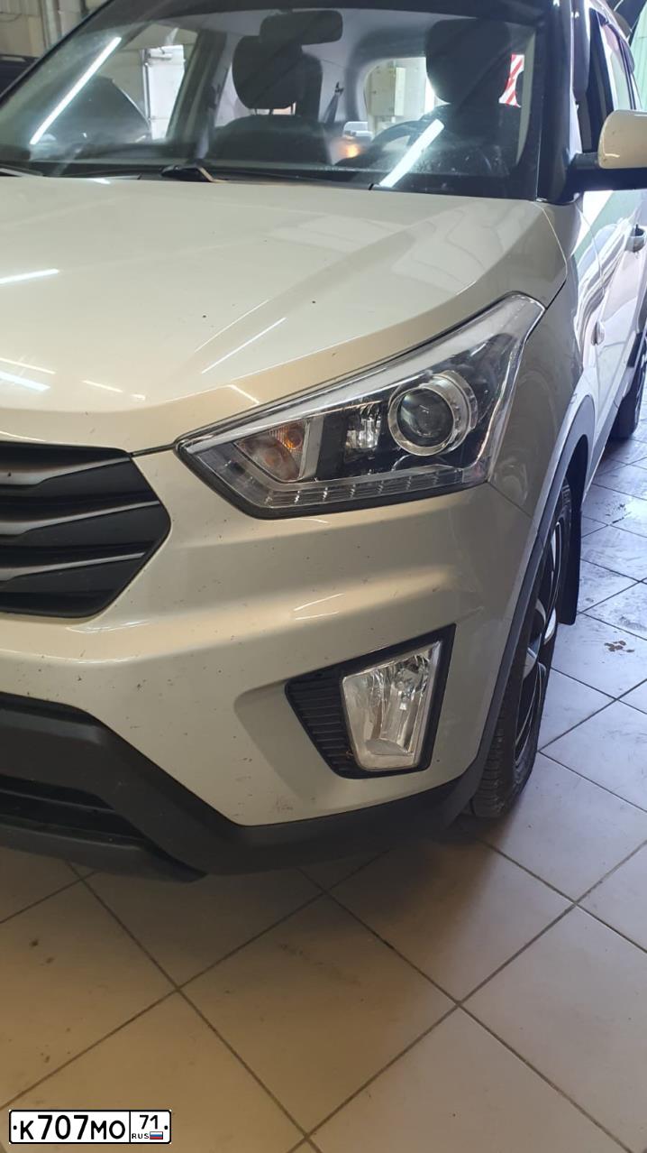 Фото автомобиля HYUNDAI CRETA, 2018 — госномер К707МО71. Цвет: БЕЖЕВЫЙ