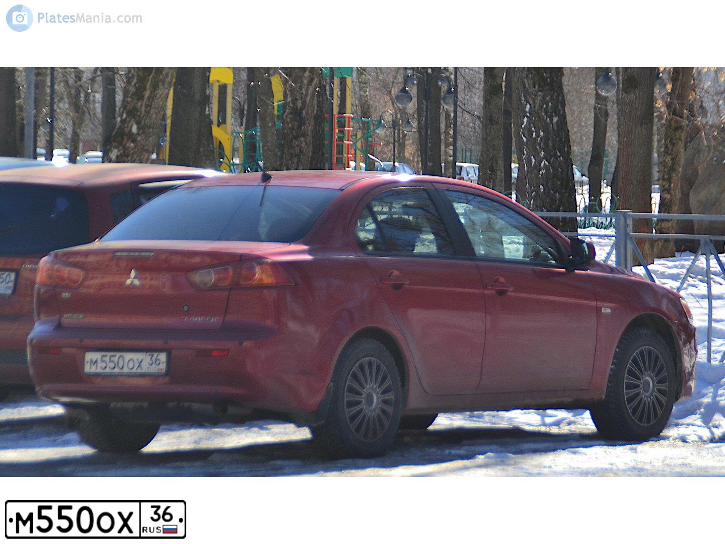 Фото автомобиля MITSUBISHI LANCER, 2008 — госномер В473ВО550. Цвет: КРАСНЫЙ