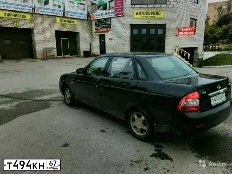 Фото автомобиля LADA 2170 PRIORA, 2009 — госномер Т494КН67. Цвет: Сине-Черный