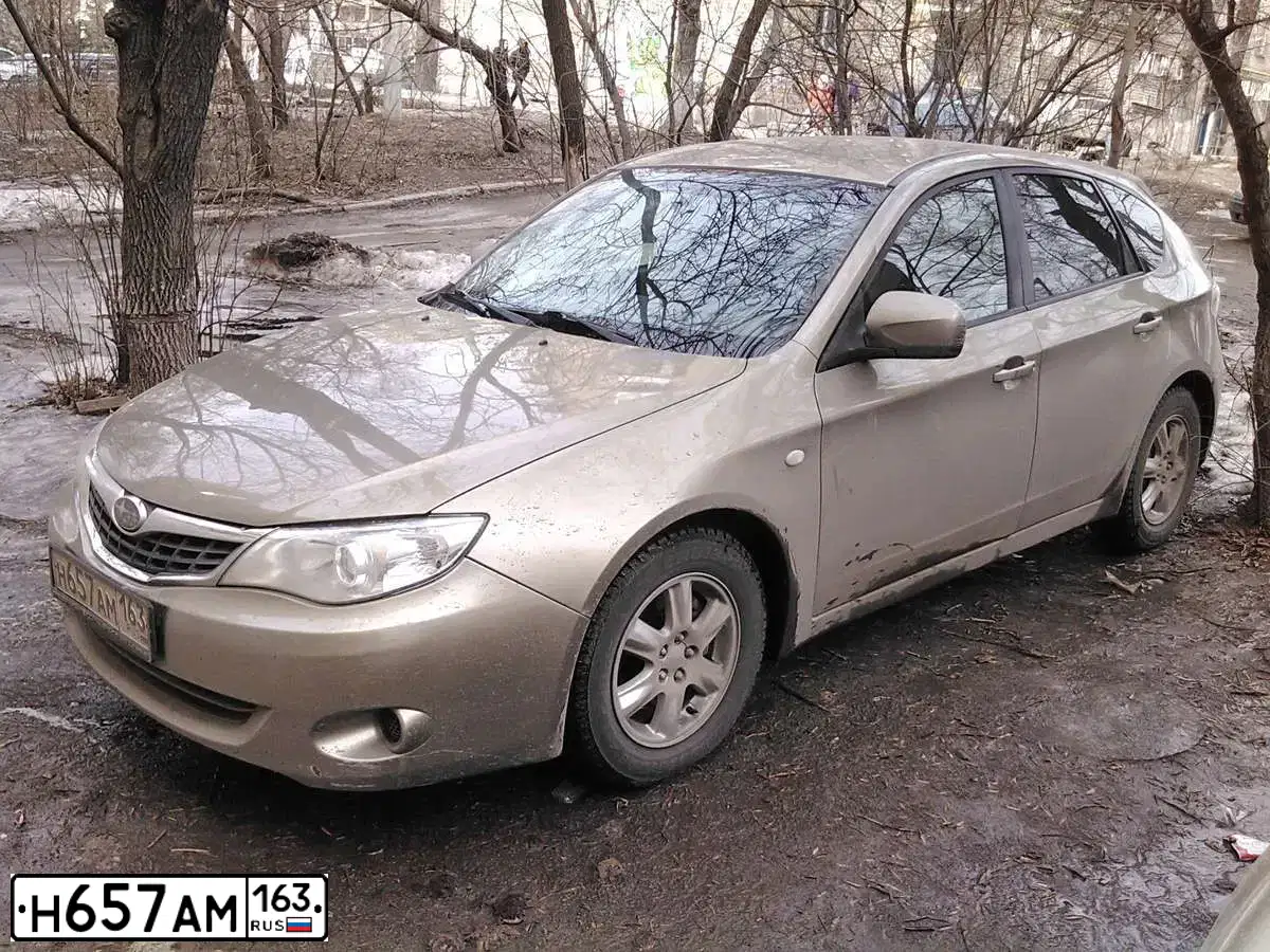 Фото автомобиля SUBARU IMPREZA, 2008 — госномер В272ХУ178. Цвет: ЗОЛОТИСТЫЙ