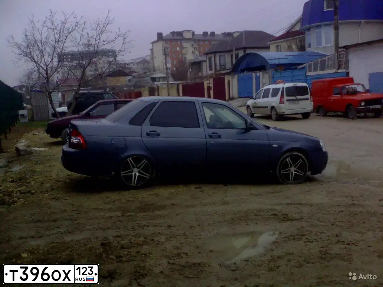 Фото автомобиля LADA 2170 PRIORA, 2008 — госномер Т396ОХ123. Цвет: Серо-Синий
