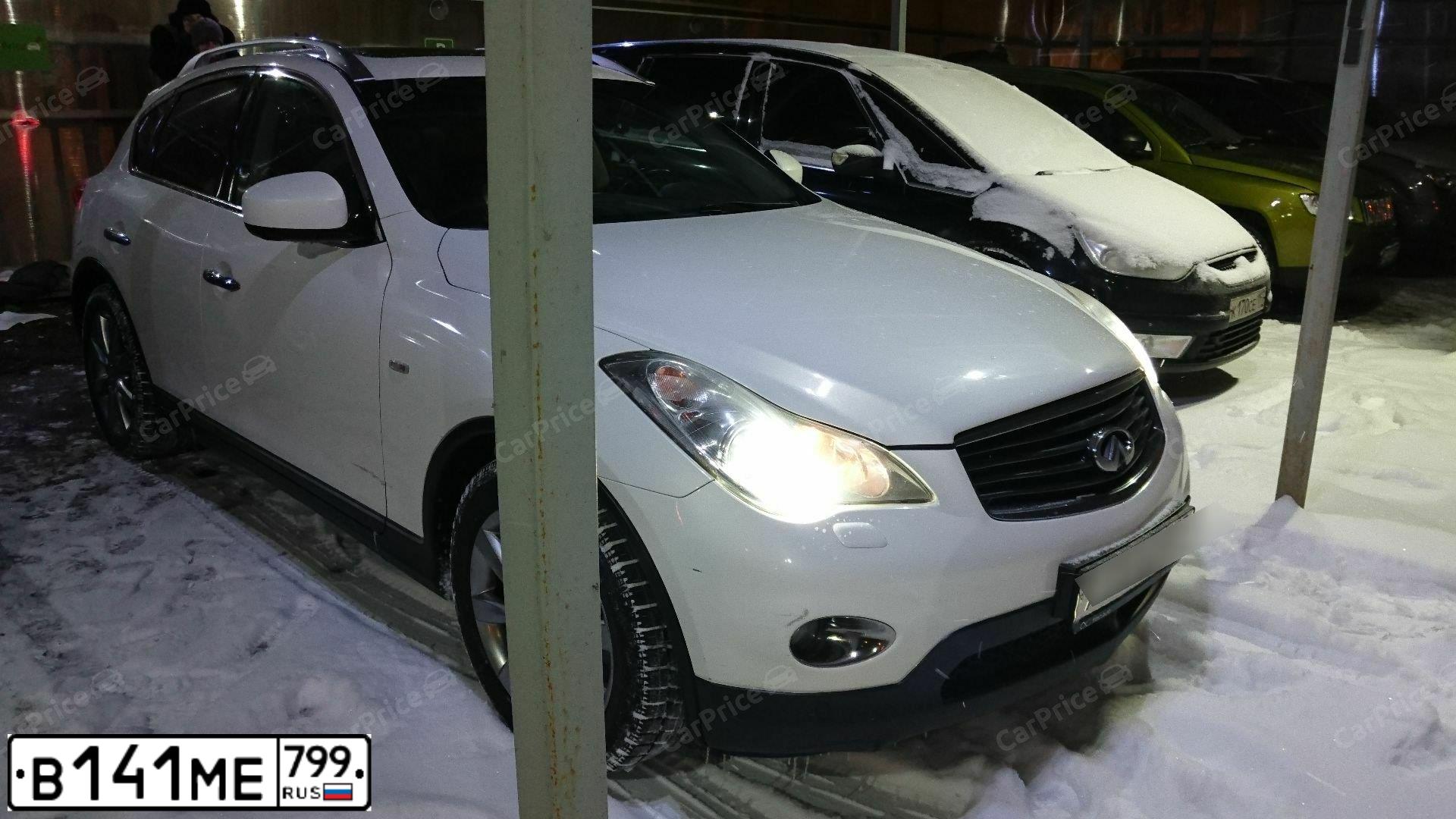 Фото автомобиля INFINITI QX50 /EX/, 2010 — госномер У256ВО181. Цвет: Белый