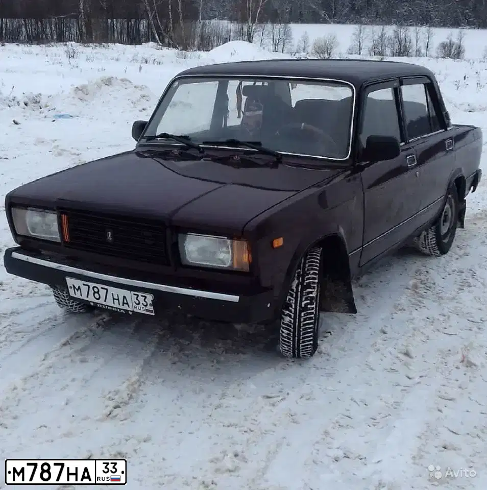 Фото автомобиля LADA 2107, 2008 — госномер М787НА33. Цвет: ТЕМНО-ВИШНЕВЫЙ
