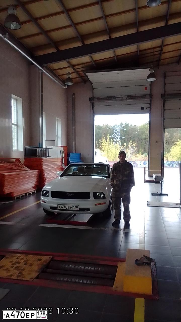 Фото автомобиля FORD MUSTANG, 2005 — госномер У304ХР57. Цвет: Белый