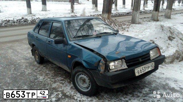 Фото автомобиля LADA 2109 SAMARA, 1996 — госномер В653ТР42. Цвет: голубой