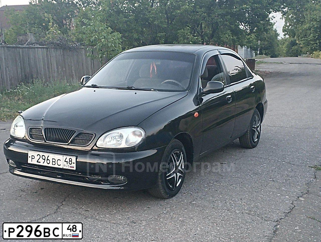 Фото автомобиля ZAZ LANOS, 2008 — госномер Е283ЕХ180. Цвет: ЧЕРНЫЙ