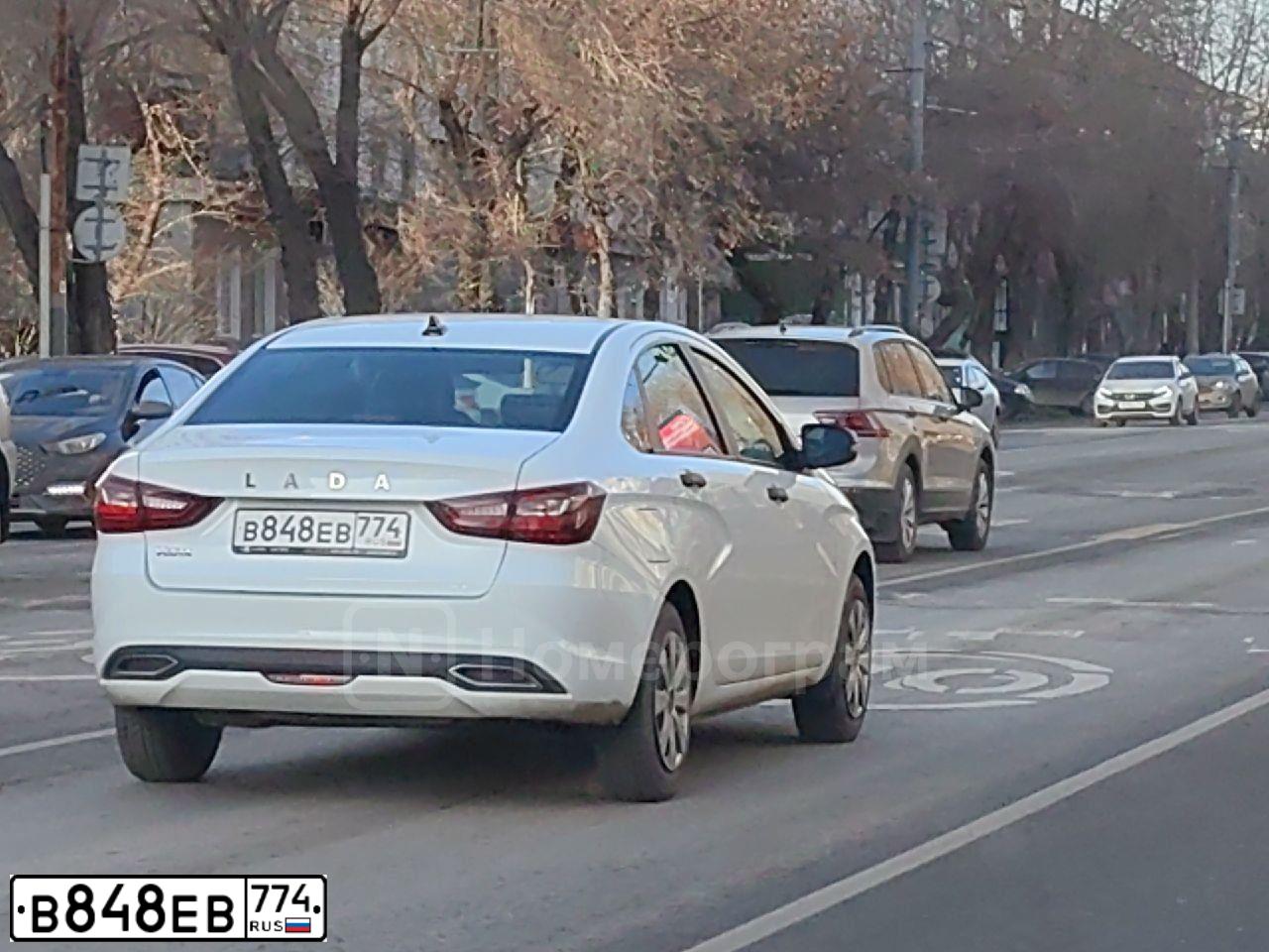 Фото автомобиля LADA VESTA GFL110, 2024 — госномер В848ЕВ774. Цвет: Белый