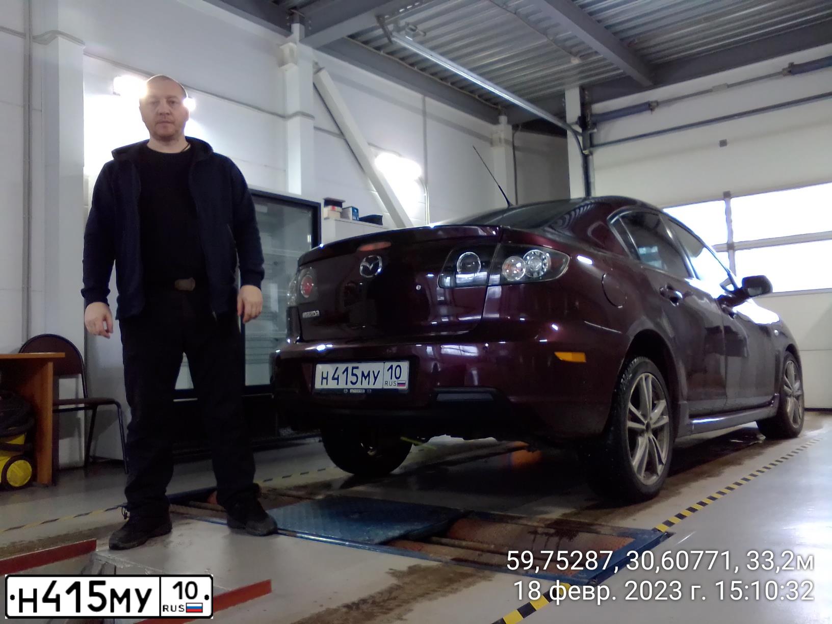 Фото автомобиля MAZDA 3, 2007 — госномер А186ОУ155. Цвет: ТЕМНО-ВИШНЕВЫЙ