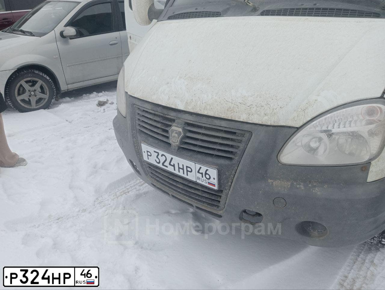 Фото автомобиля GAZ Z 3302 GAZEL, 2007 — госномер Р324НР46. Цвет: Белый
