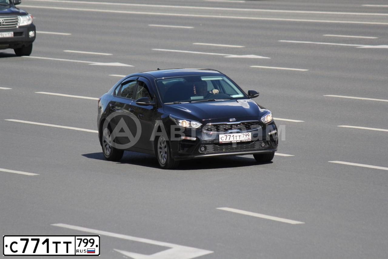 Фото автомобиля KIA CERATO, 2020 — госномер С771ТТ799. Цвет: ЧЕРНЫЙ