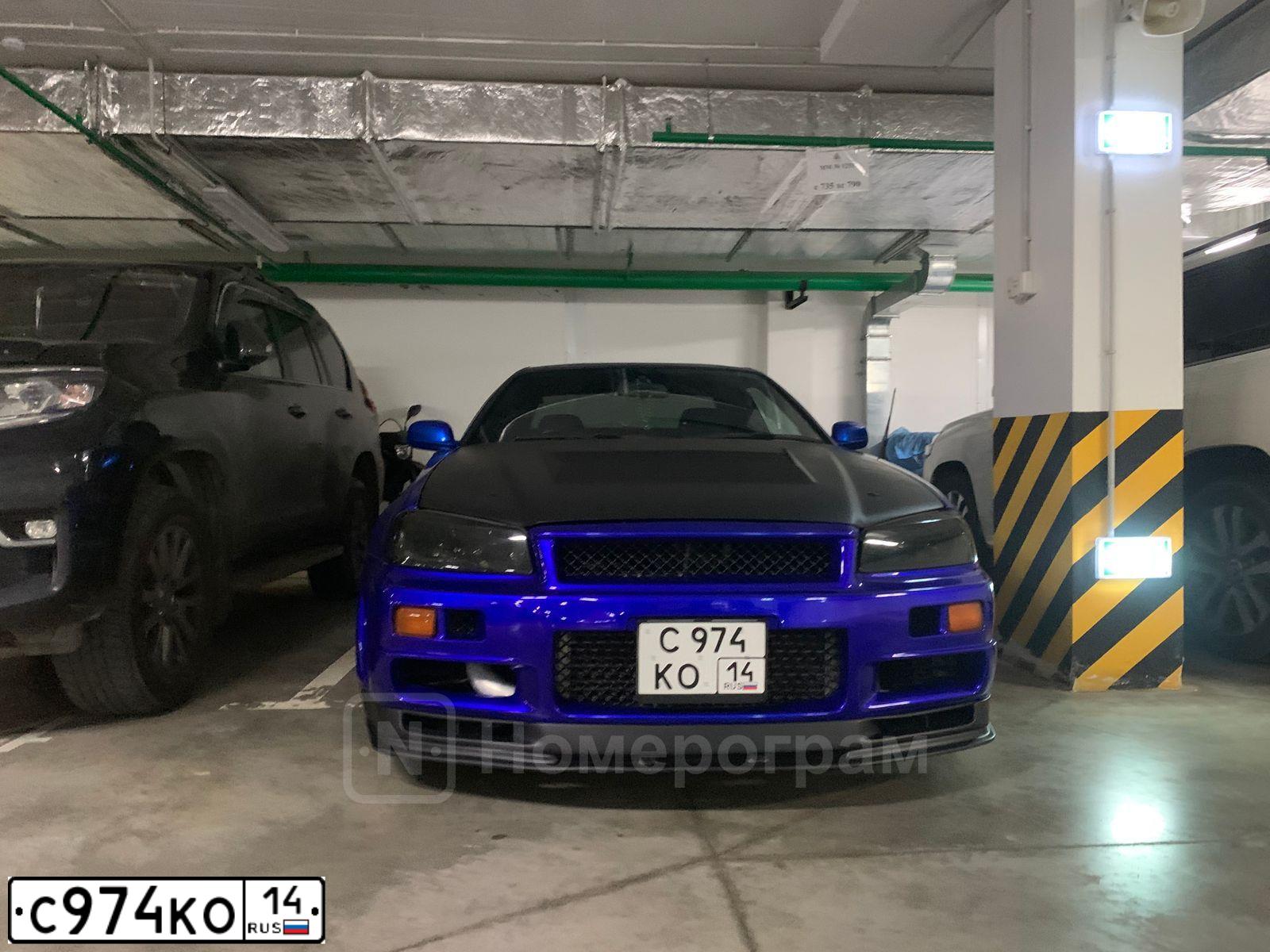 Фото автомобиля NISSАN SКУLINЕ NISSАN SКУLINЕ, 1999 — госномер С974КО14. Цвет: Темно-Синий