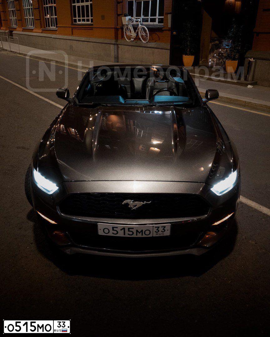 Фото автомобиля FORD MUSTANG, 2015 — госномер У848АХ04. Цвет: СЕРЫЙ