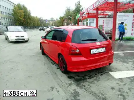 Фото автомобиля HONDA CIVIC, 2001 — госномер Н383СН55