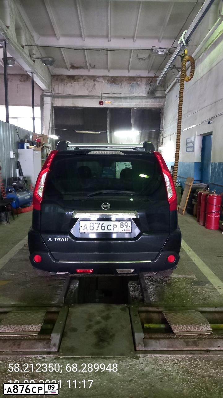 Фото автомобиля NISSAN X-TRAIL, 2011 — госномер Р651СМ159. Цвет: ЧЕРНЫЙ