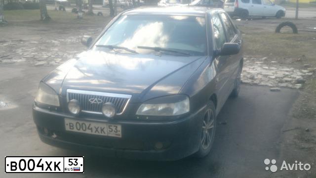 Фото автомобиля CHERY AMULET /FLAGCLOUD/, 2006 — госномер В004ХК53. Цвет: ЧЕРНЫЙ