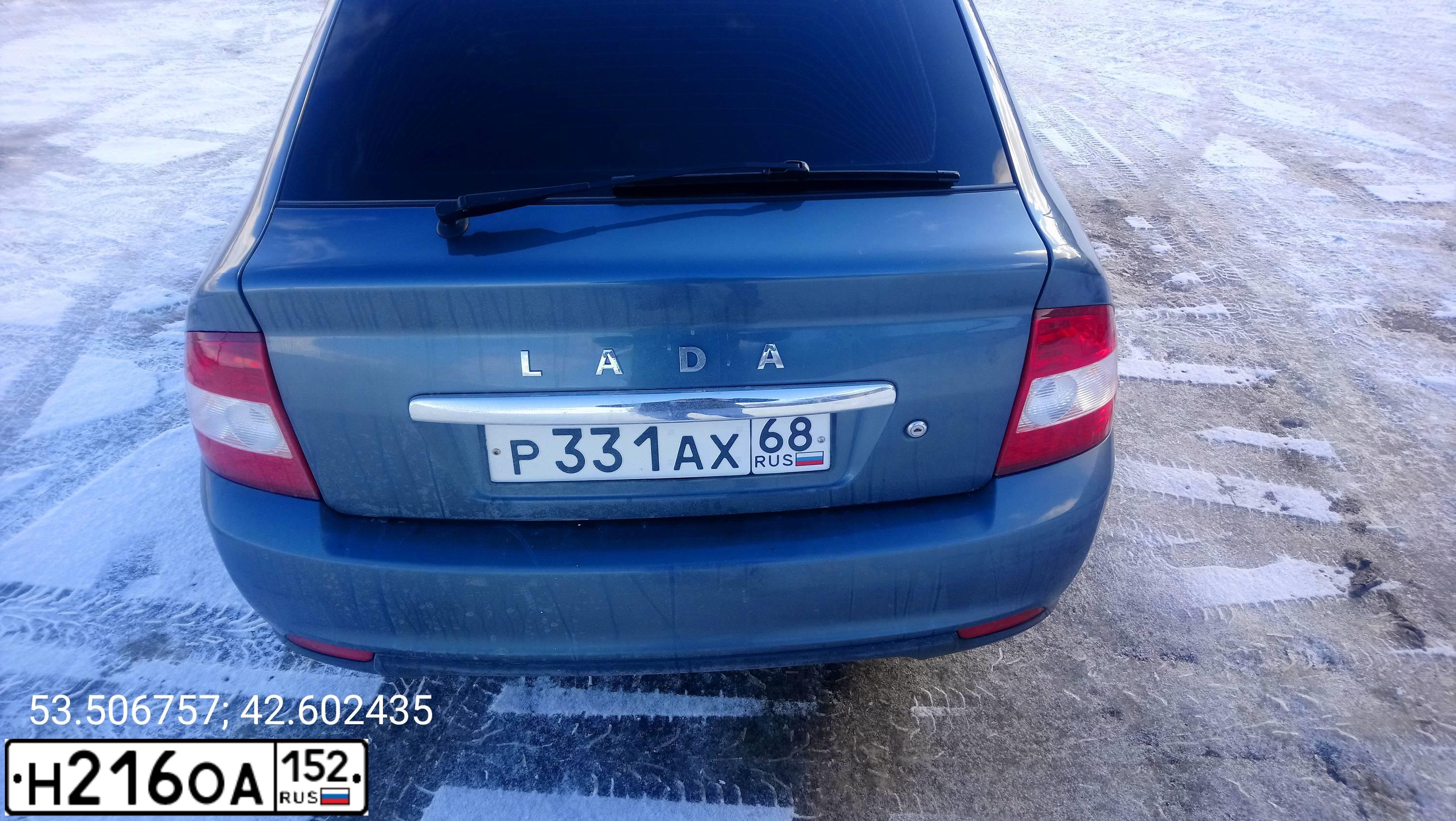 Фото автомобиля LADA 2172 PRIORA, 2014 — госномер М474РХ13. Цвет: Серо-Синий
