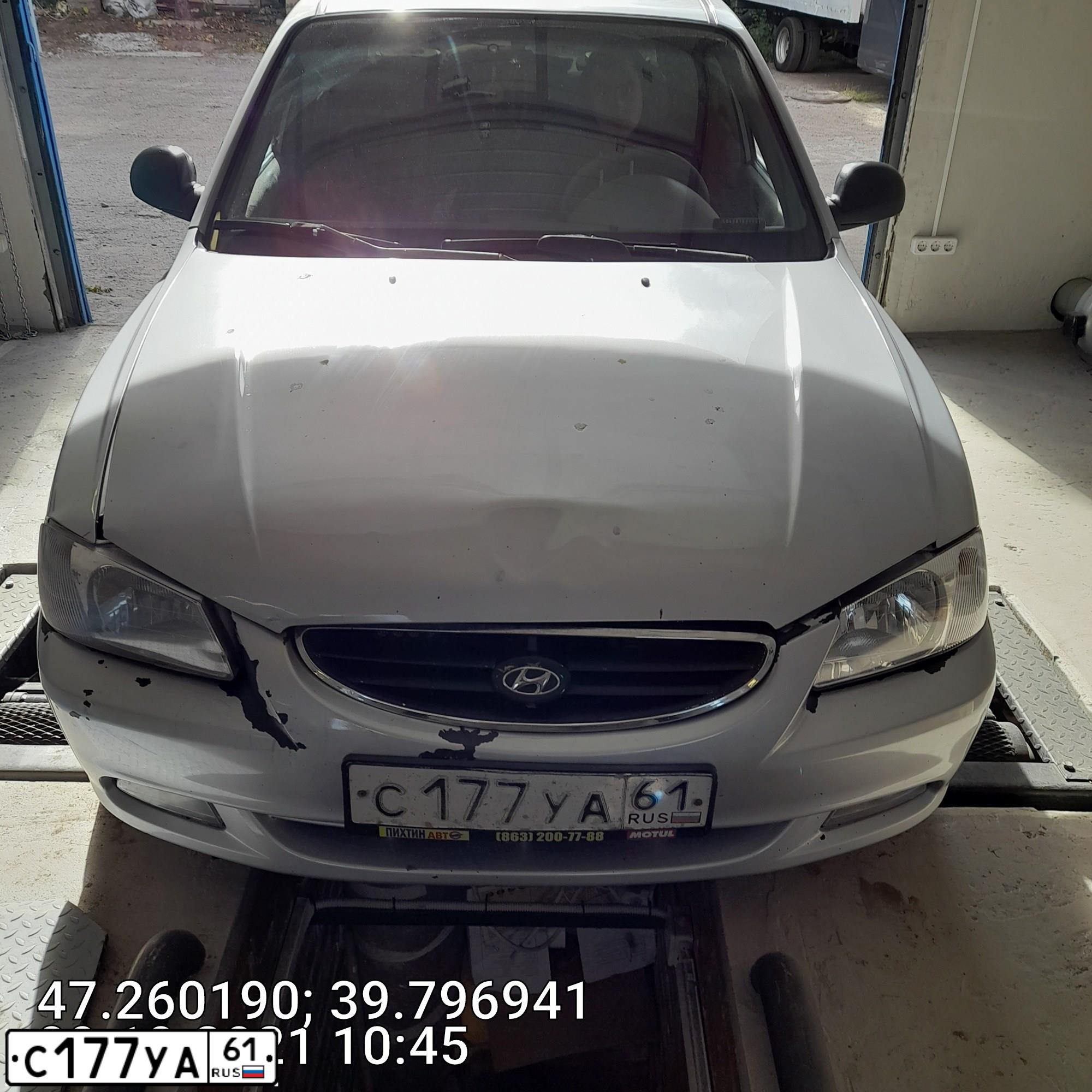 Фото автомобиля TAGAZ ACCENT, 2004 — госномер С177УА61. Цвет: СЕРЕБРИСТЫЙ