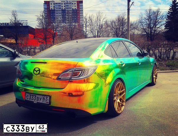 Фото автомобиля MAZDA 6, 2008 — госномер С333ВУ63. Цвет: ХАМЕЛИОН