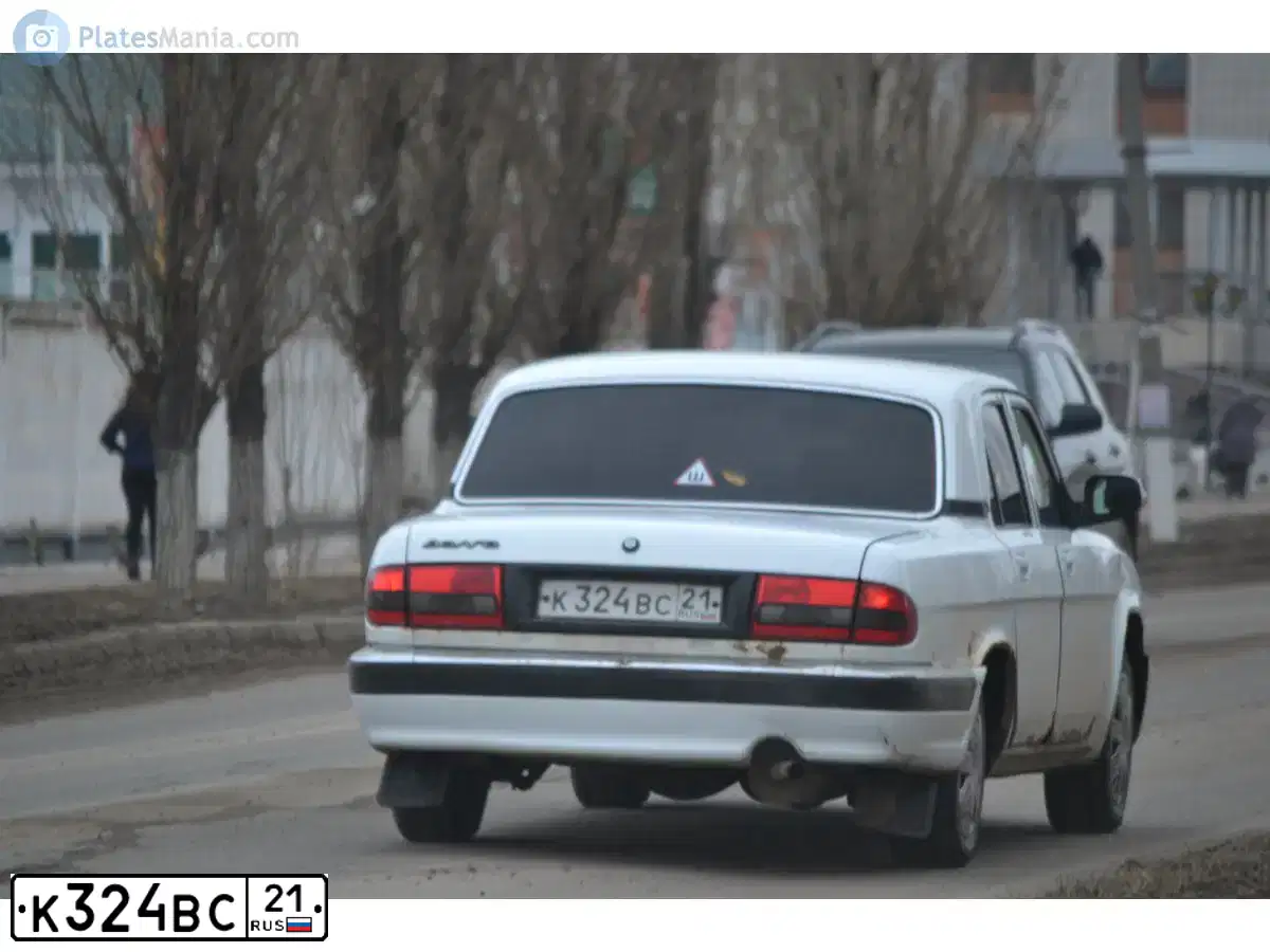 Фото автомобиля GAZ 3110 WOLGA, 2006 — госномер К324ВС21. Цвет: БЕЛЫЙ