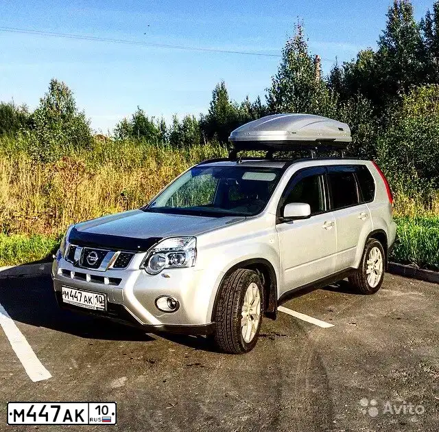 Фото автомобиля NISSAN X-TRAIL, 2012 — госномер М447АК10. Цвет: Серебристый